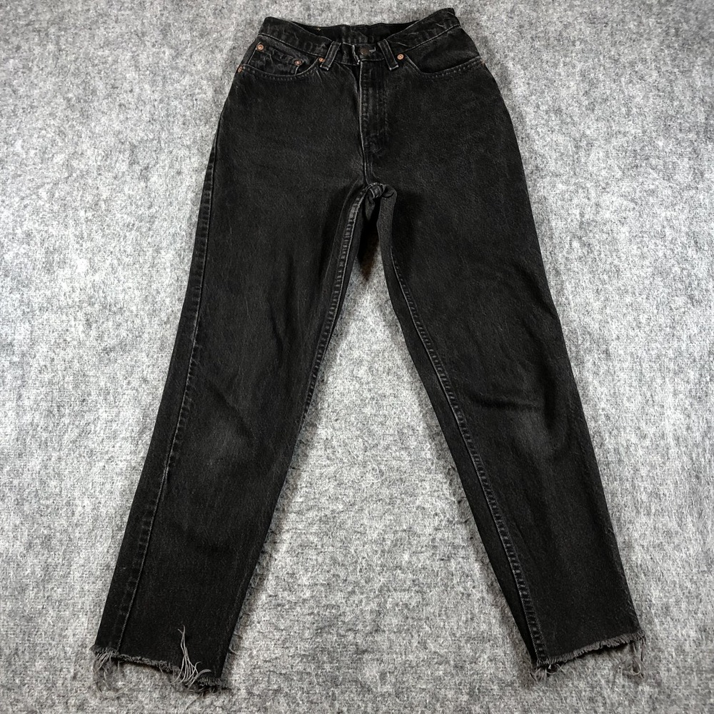 Vintage Levis 512 Slim Jeans Womens‎ 7 Charcoal High Rise Tapered Denim